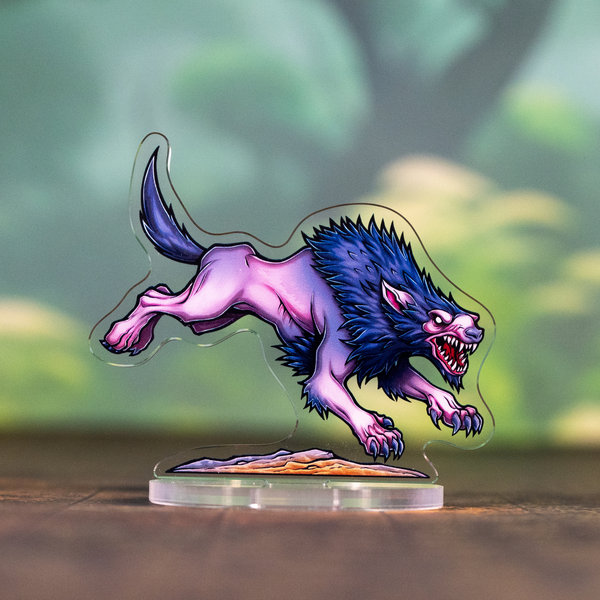 Worg — pre-painted acrylic DnD miniature, front | Mythium