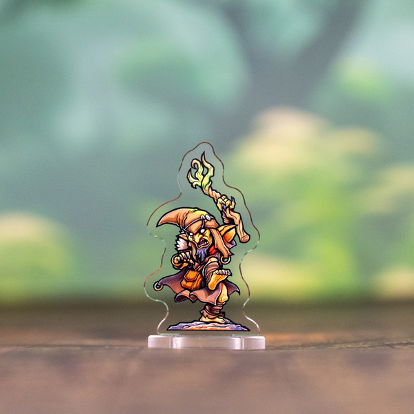 Goblin Hexer — pre-painted acrylic DnD miniature, front | Mythium