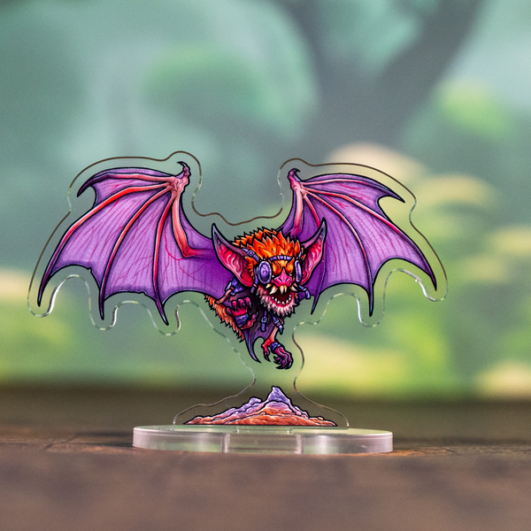 War Bat — pre-painted acrylic DnD miniature, front | Mythium