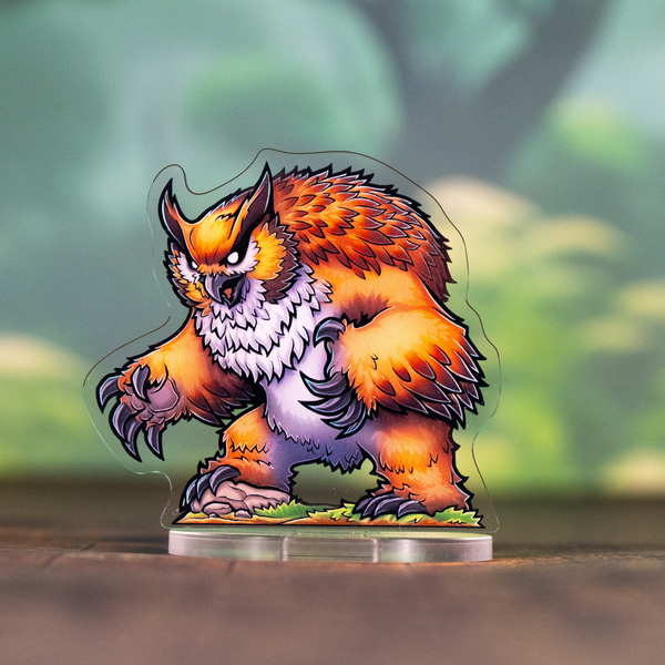 Owlbear — pre-painted acrylic DnD miniature, front | Mythium