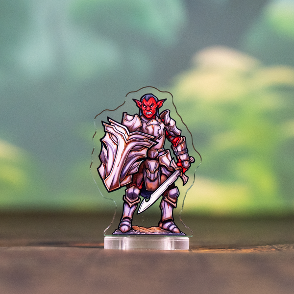 Hobgoblin Warrior — pre-painted acrylic DnD miniature, front | Mythium