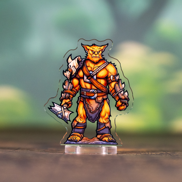 Bugbear Warrior — pre-painted acrylic DnD miniature, front | Mythium