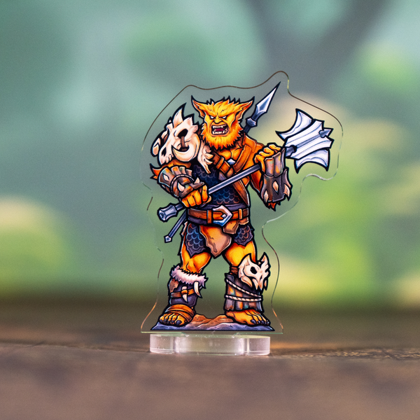 Bugbear Stalker — pre-painted acrylic DnD miniature, front | Mythium